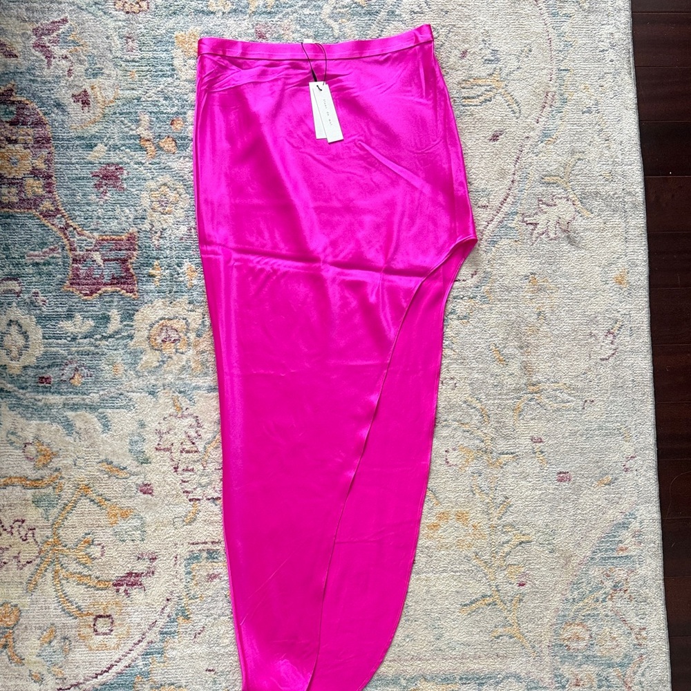 Fleur du Mal Fuchsia Satin Skirt